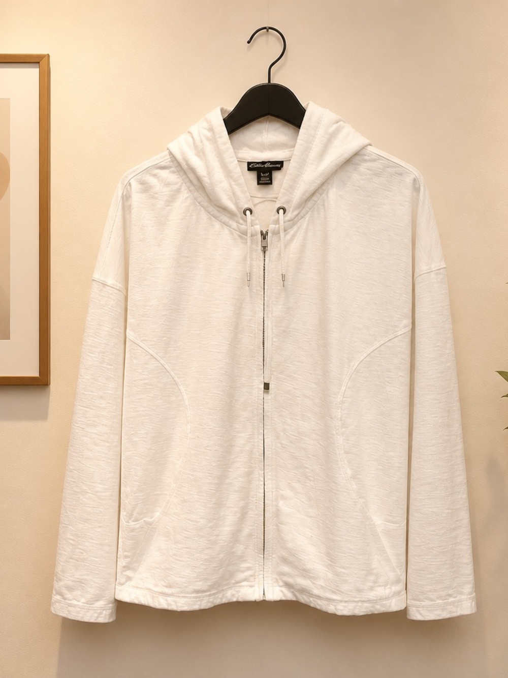 Tommy Bahama White Hooded Sweatshirt Front Zipper XS